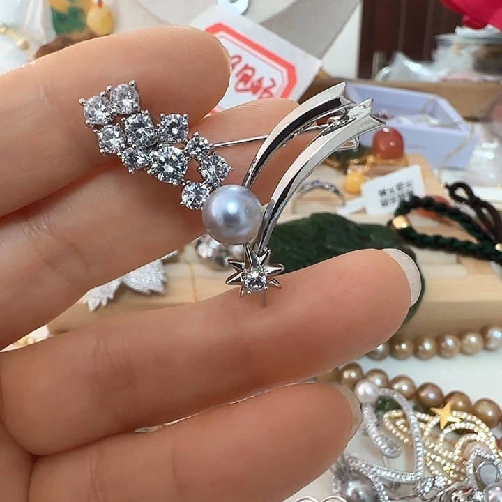 瓶***瓶海水珍珠胸饰未镶嵌7.5左右真多麻正常生长纹