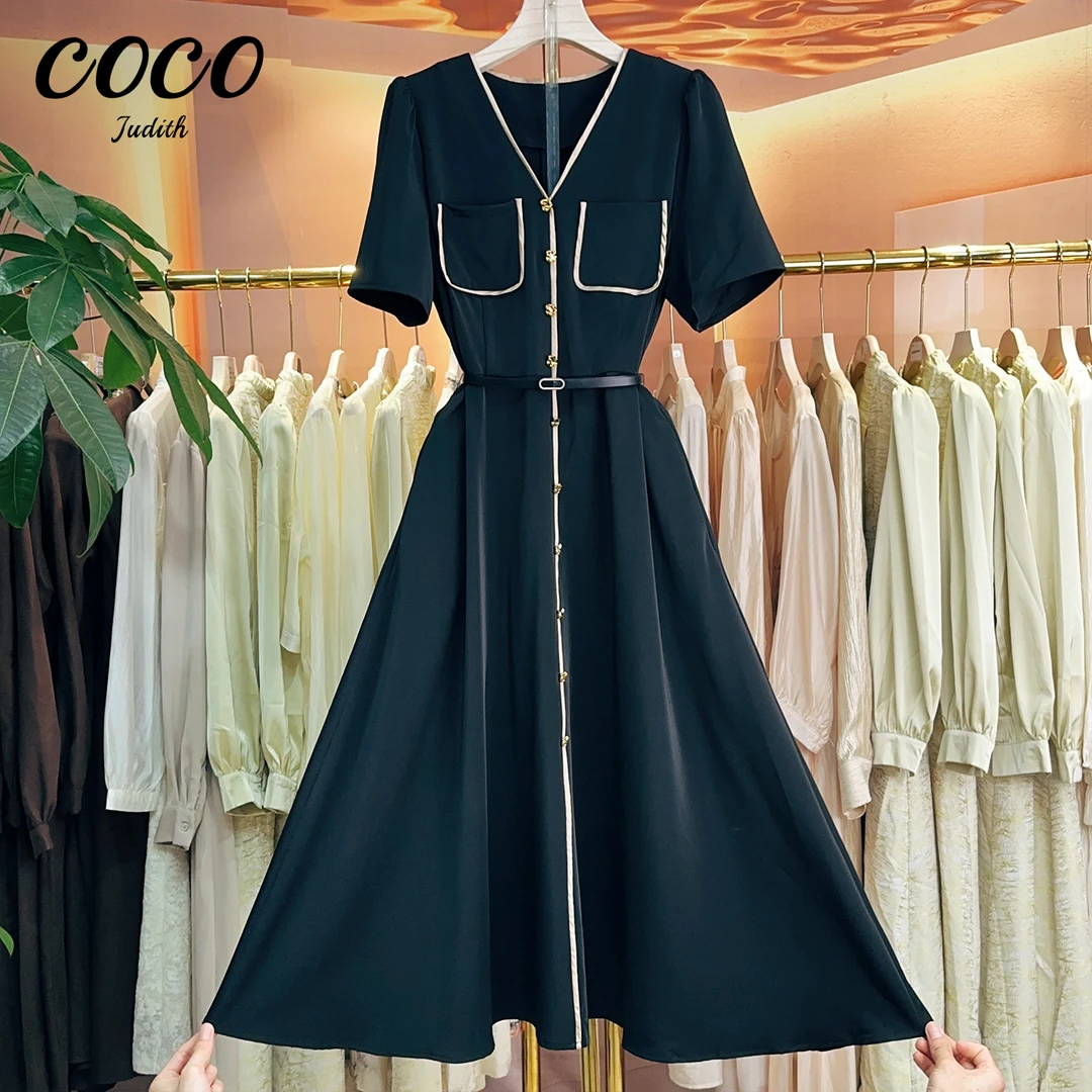 现货【RG1036】2025年时尚气质百搭减龄显瘦新款女装连衣裙