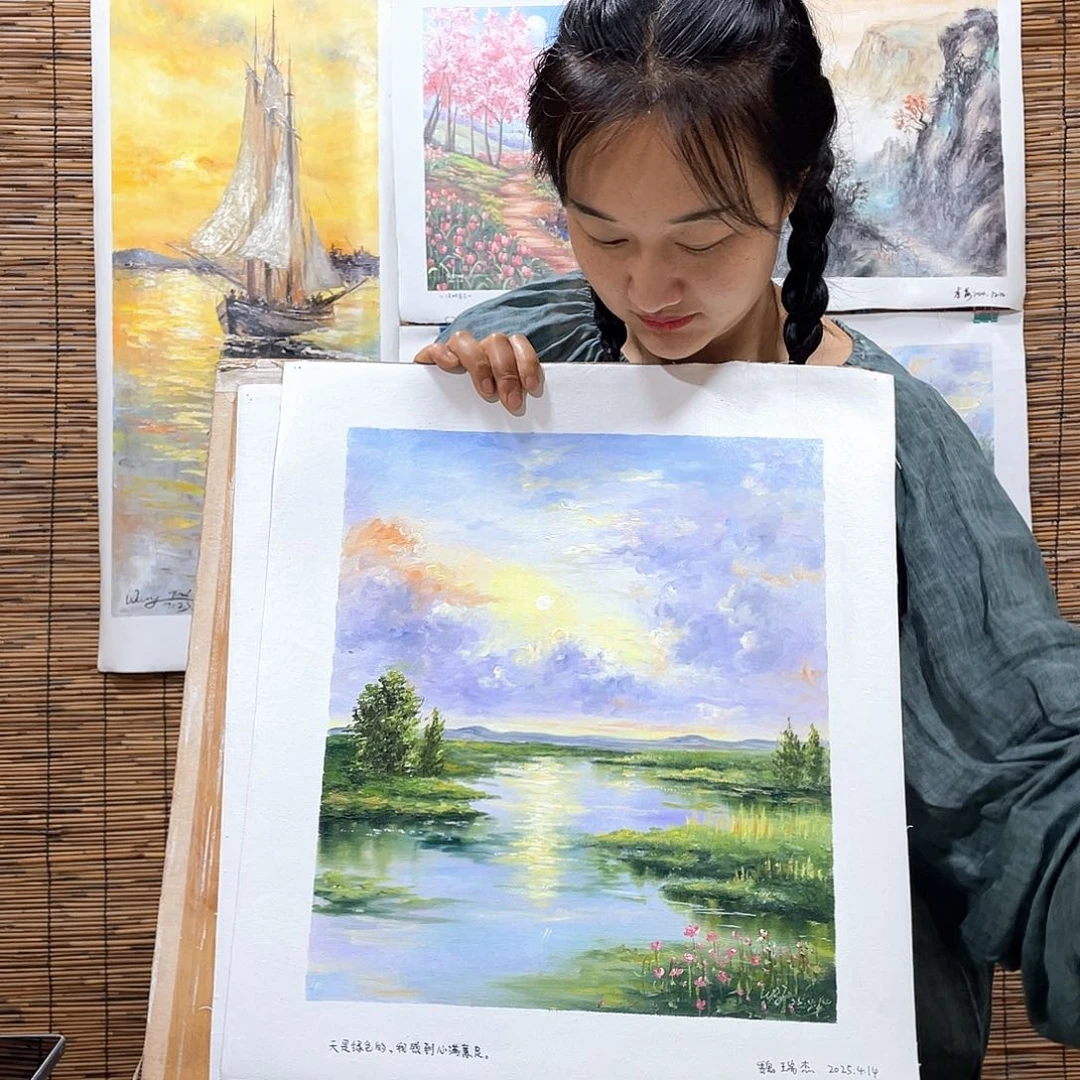 油画薇爽恭喜竞拍成功！