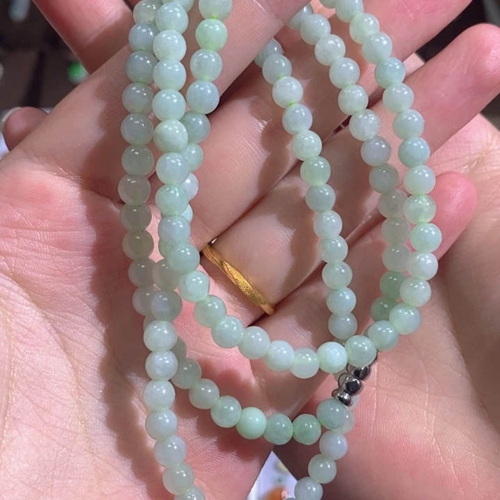 翡翠未镶嵌颈饰寒**柔G天然