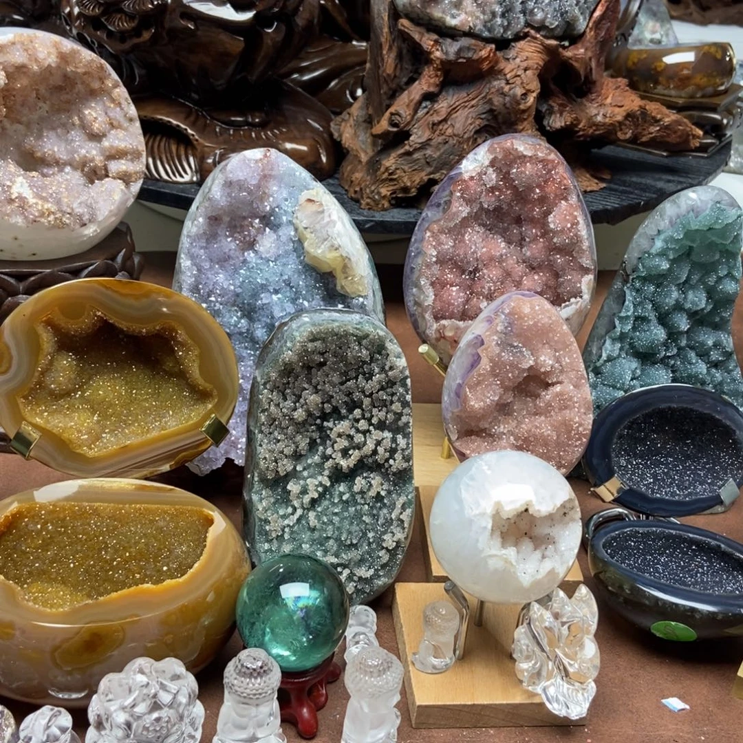 未镶嵌紫晶摆件水晶