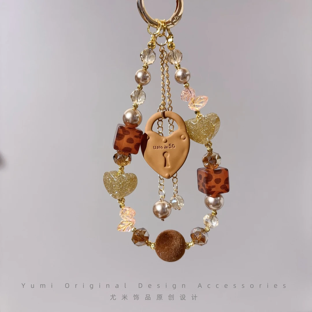 尤米原创设计手机链双十一防丢手机挂链绳节日百搭礼物L2339