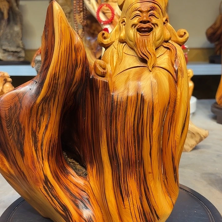 柏木太行崖柏财神爷