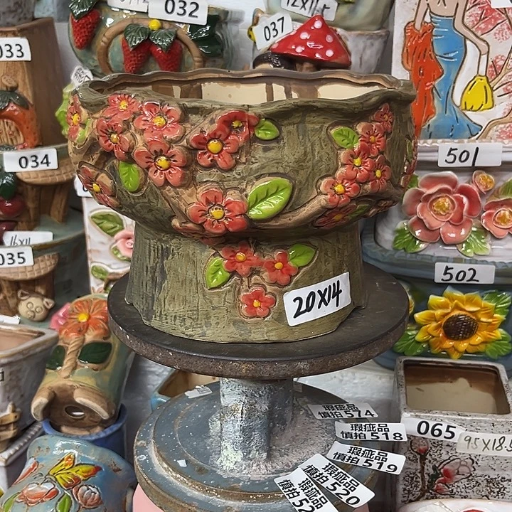 粗陶材质多肉花盆