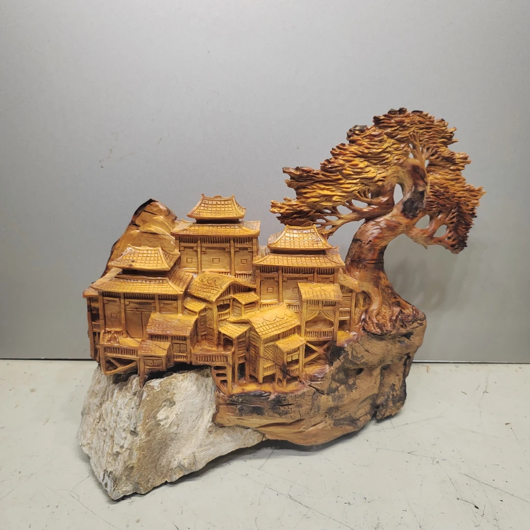 太行人家，北太行易县料山水摆件，高油高密纯手工雕刻匠心之作