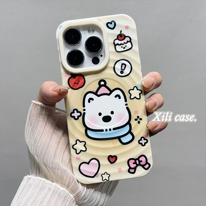 兰知春序染波点小狗适用苹果16promax手机壳iPhone15pro新款14潮