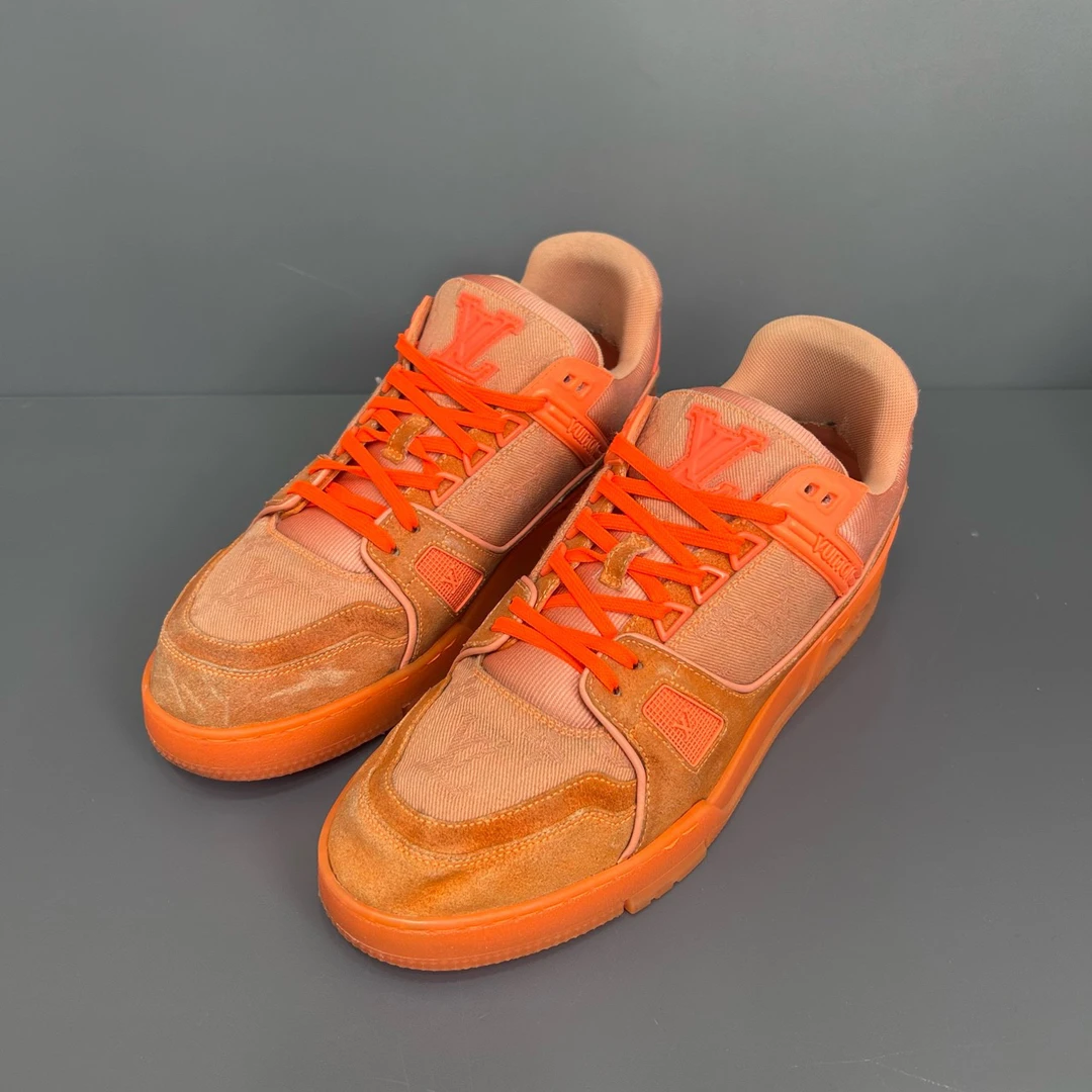 95新 LouisVuitton/路易威登 95新 41.5 trainer路易威登橙休闲鞋