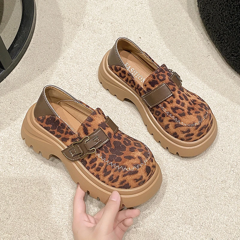 两穿勃肯鞋女2025新款秋季厚底一脚蹬乐福鞋休闲复古全包博肯单鞋