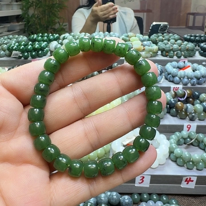 手链未镶嵌和田玉（碧玉）直切卡8