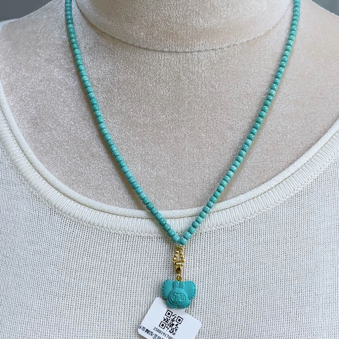 绿松石18K金镶嵌珠宝奇石3.8