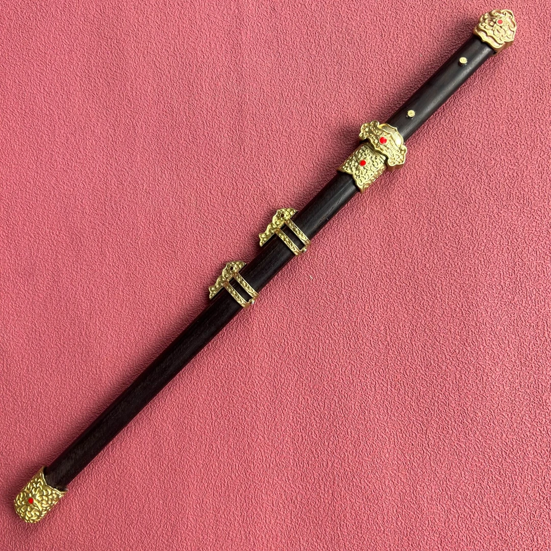 （海棠）铜装迷你微兵器茶刀摆件