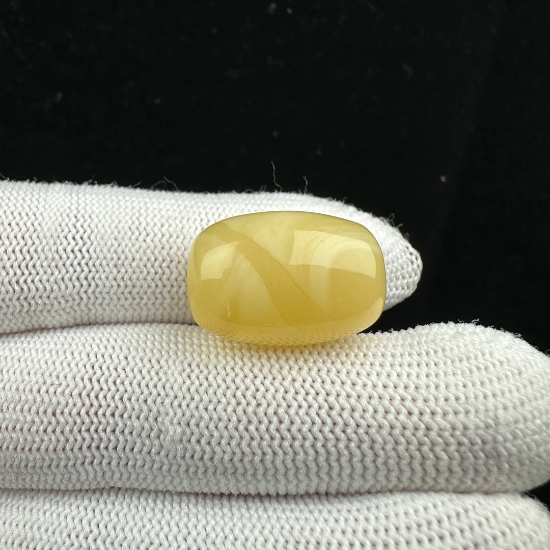 Y4979天然原矿蜜蜡 妖花桶珠14x20mm 2.5克抖音基地质检发货