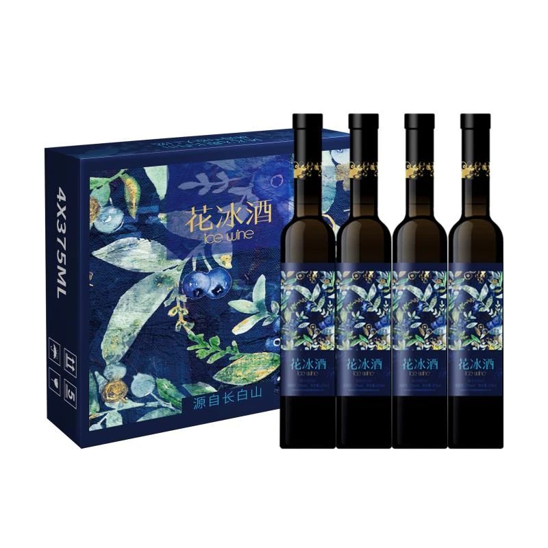 花冰酒12度聚会4瓶礼盒装自然发酵
