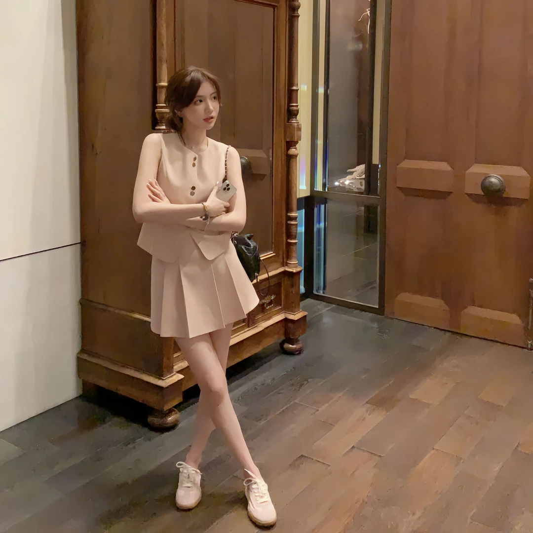 【芝士cheese】夏日莫利纳 优雅气质西装马甲套装夏季时尚轻熟显瘦