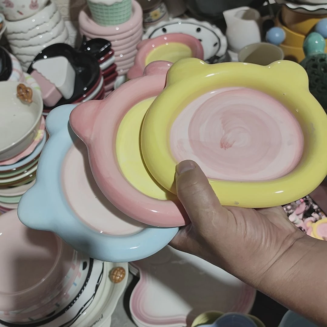 瓷瑕疵陶瓷介意不拍6寸熊头