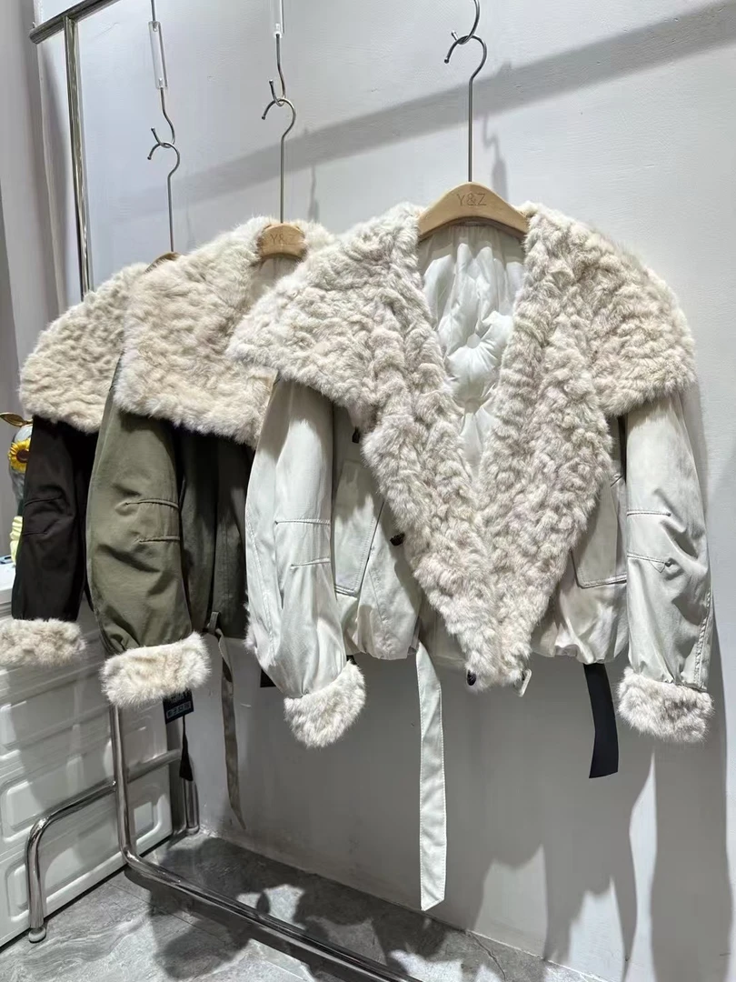 女保暖外套秋冬加绒加厚款冬季翻领