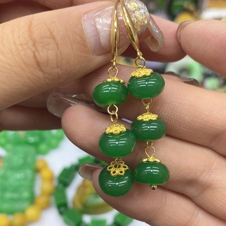 翡翠未镶嵌耳饰耳坠8