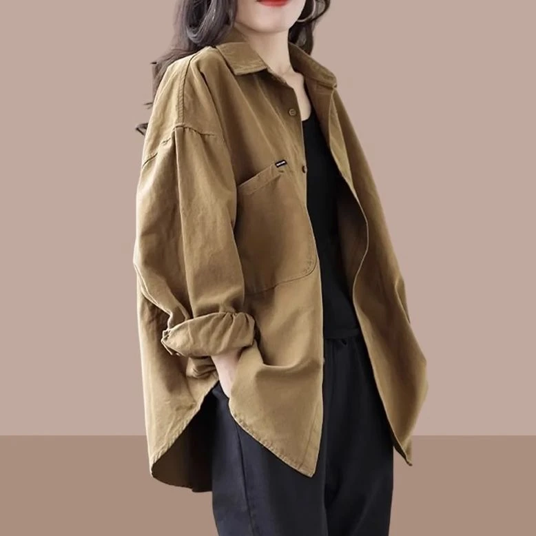 2025春秋冬新款女士长袖衬衫大码女装时尚洋气衬衣小个子上衣爆款