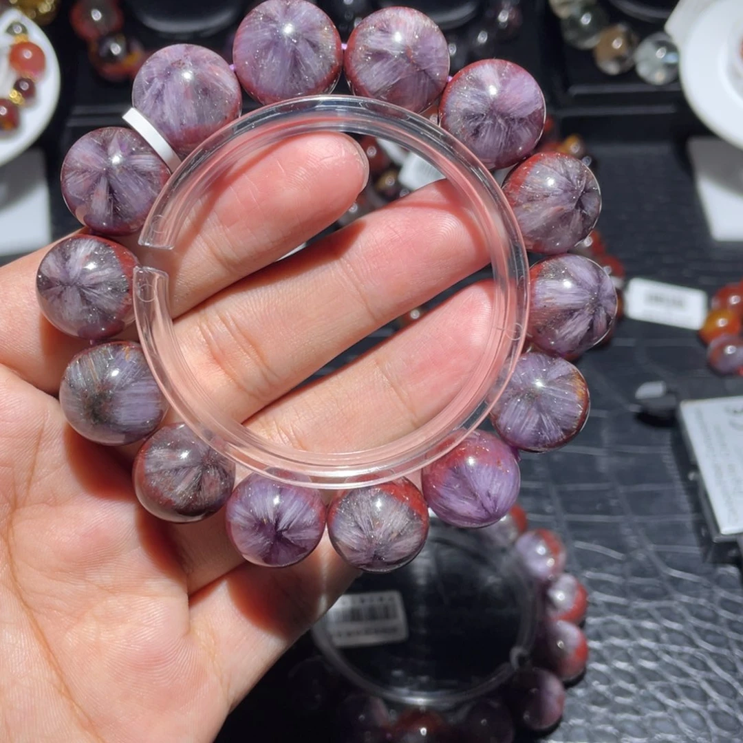 悠***花水晶未镶嵌手链16mm极光手链单圈