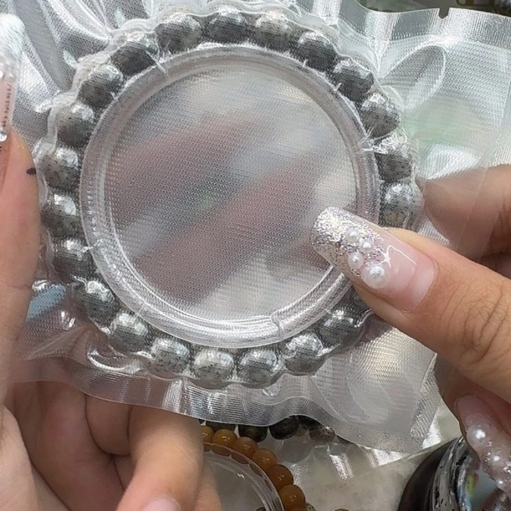 星月菩提手串77高端卡姿兰黑灰星月菩提10桶单圈