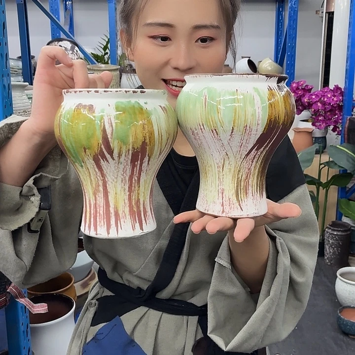 12×17 -粗陶花盆有孔