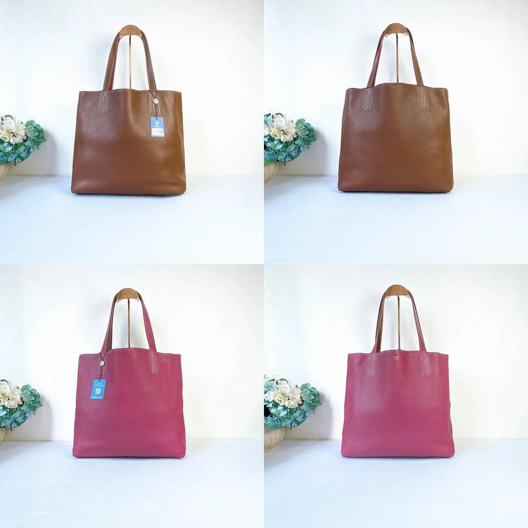 99新 Hermes/爱马仕 Double sens双面托特包/Xspr4633/框Q刻