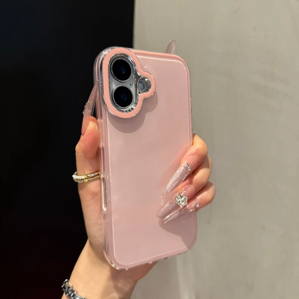 新款果冻色适用苹果16promax手机壳高级感iPhone15时尚14创意13女