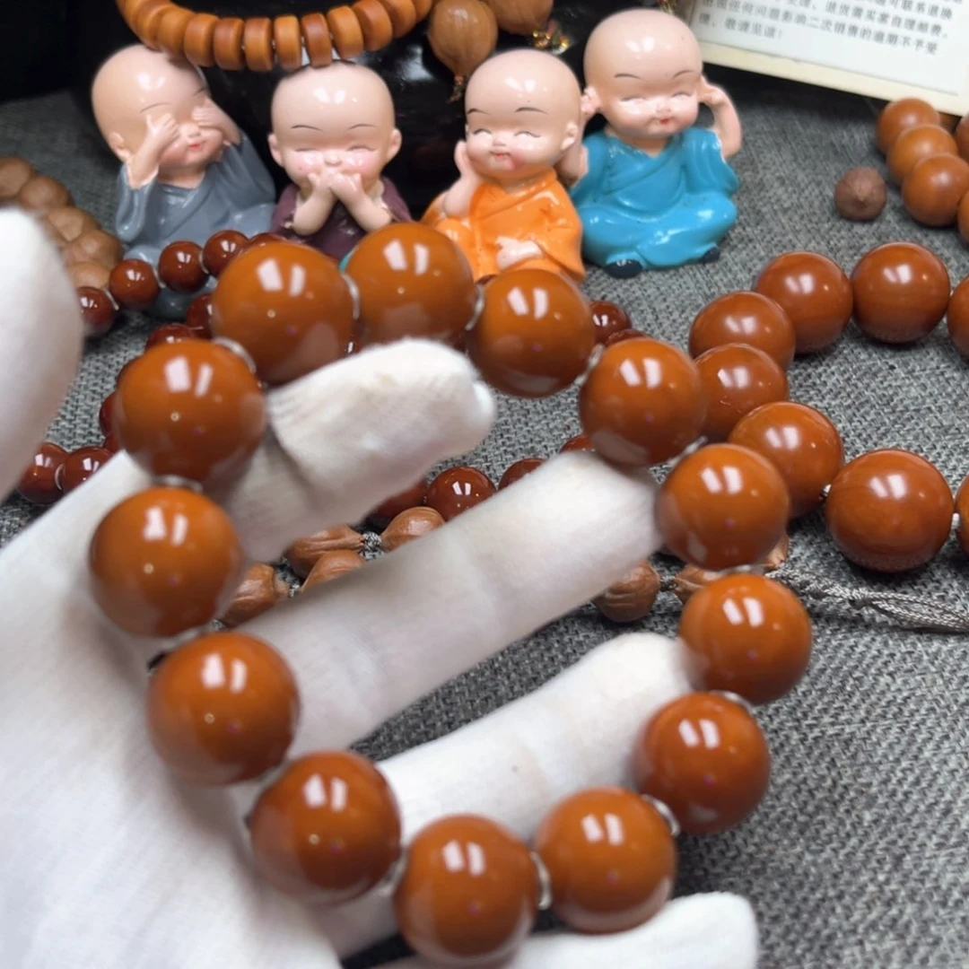 橄榄核手串/手链闲***茶1.75常孔色差福利