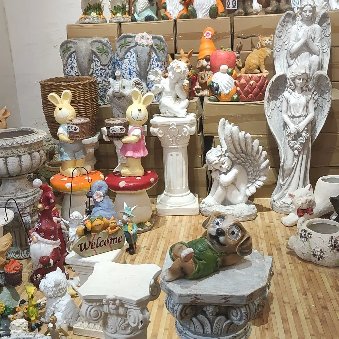 树脂树脂太阳能狗狗摆件