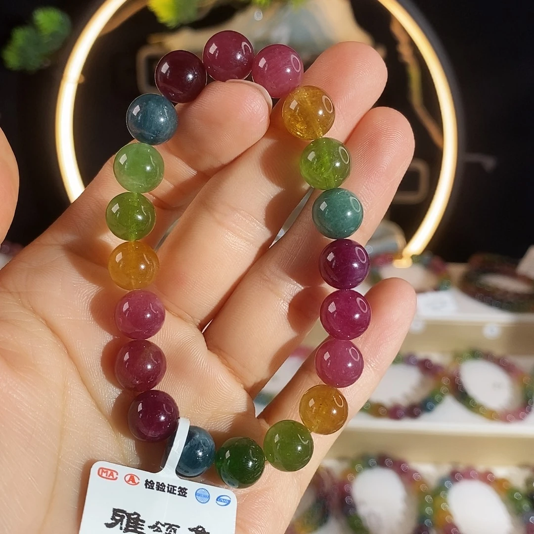 手链未镶嵌碧玺G2478素圈颜色微差
