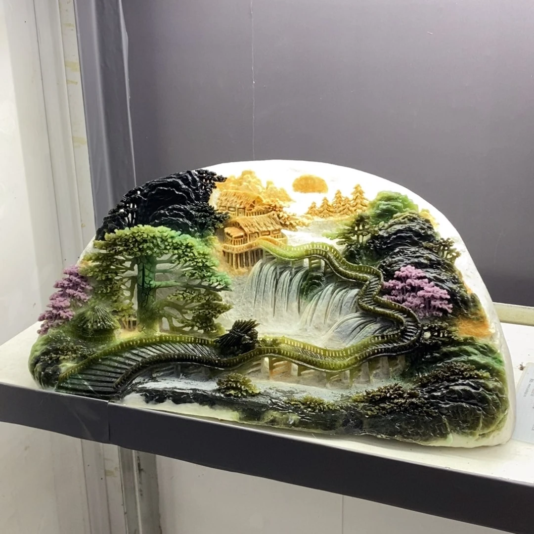 【闪购商品】绿泥石云母质玉（覆膜）珠宝奇石未镶嵌