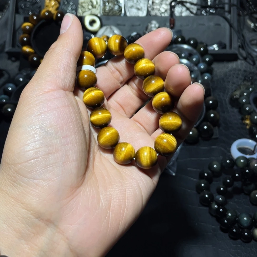 木变石（虎睛石）手链未镶嵌公****明