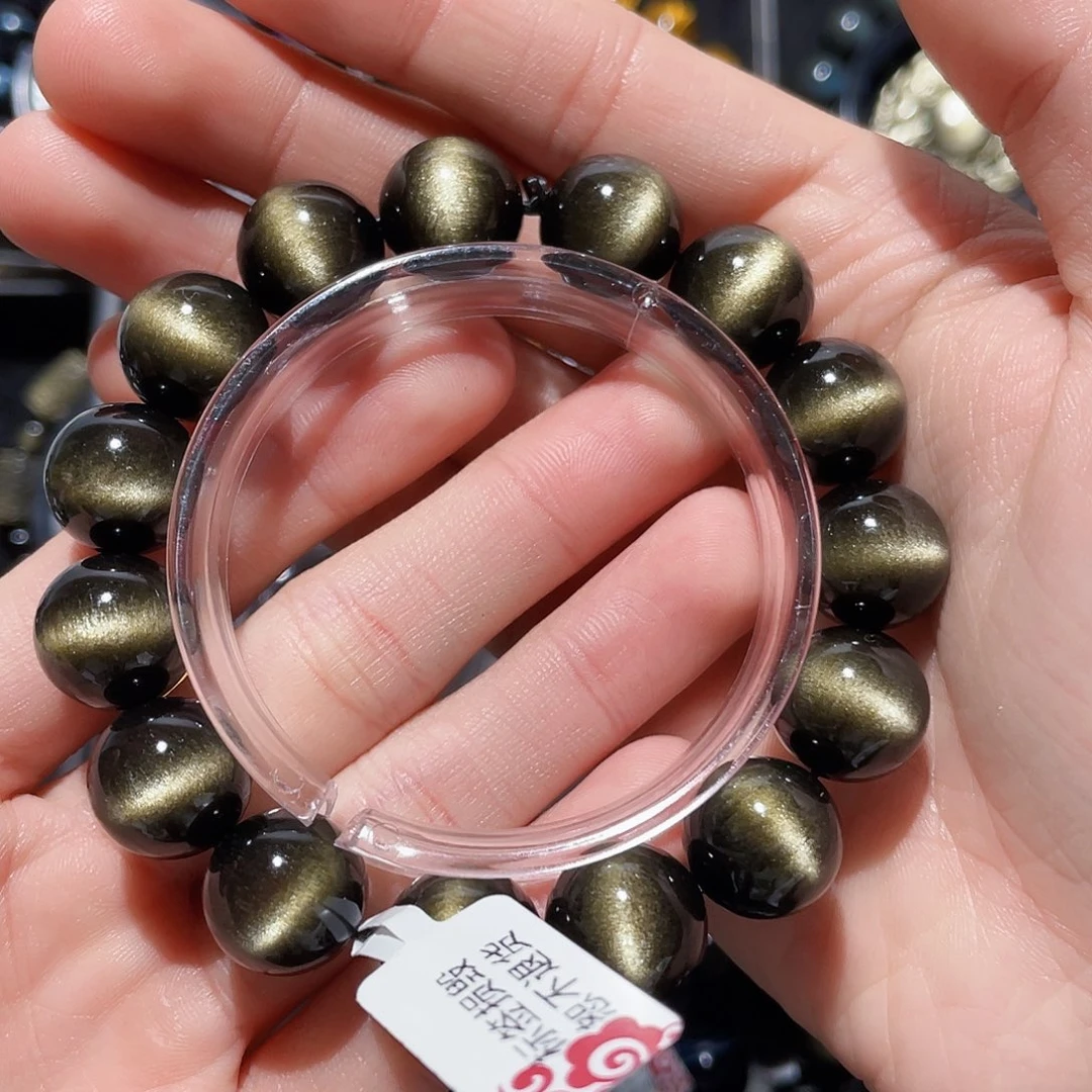 黑曜岩手链未镶嵌(****）