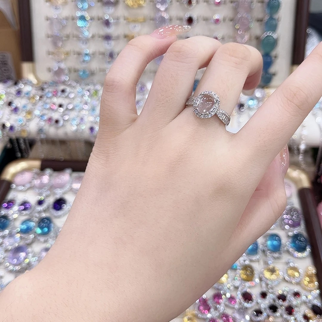 黄晶银S925镶嵌戒指