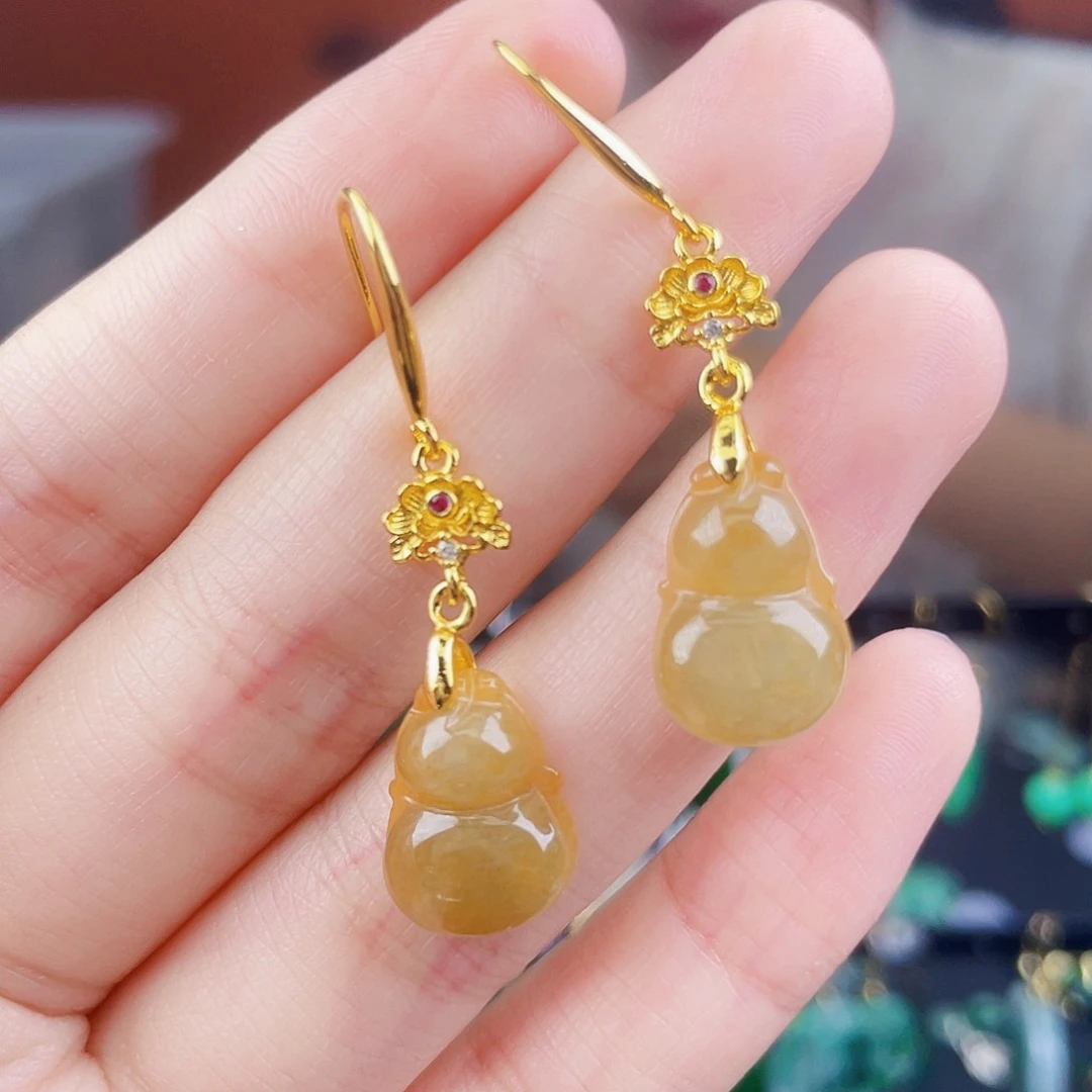 翡翠未镶嵌耳饰饰品