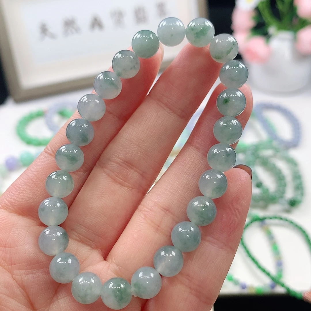 翡翠未镶嵌手链7.8mm