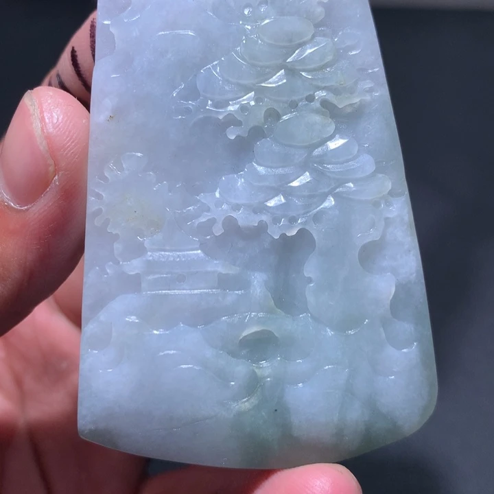 翡翠未镶嵌颈饰保真天然a货翡翠