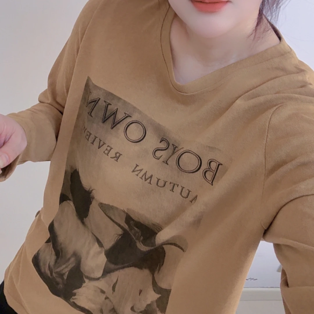 57821欧货显瘦正肩短袖T恤女2025秋冬新款大码胖mm收腰遮肚子上衣