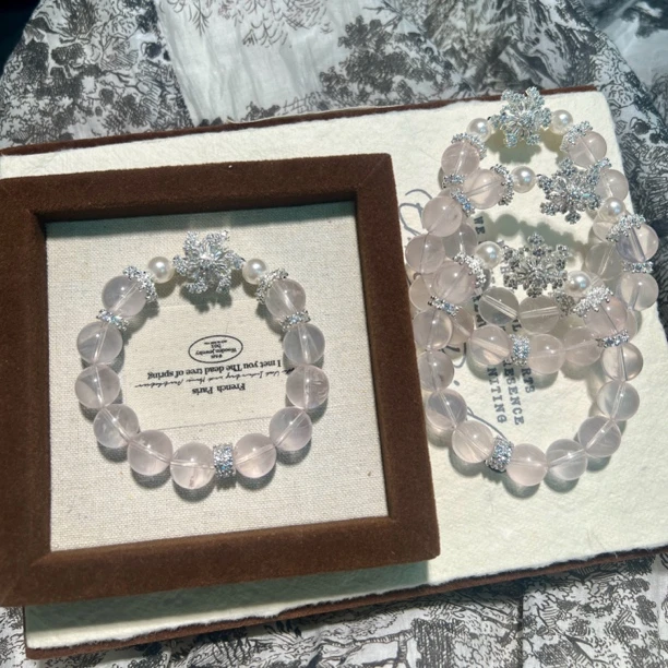 天然辰砂天然水晶旋转雪花粉水