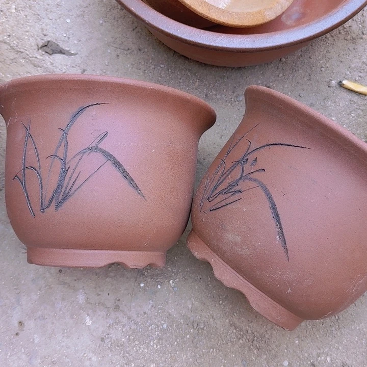 紫砂21-21平角金钟花盆花盆