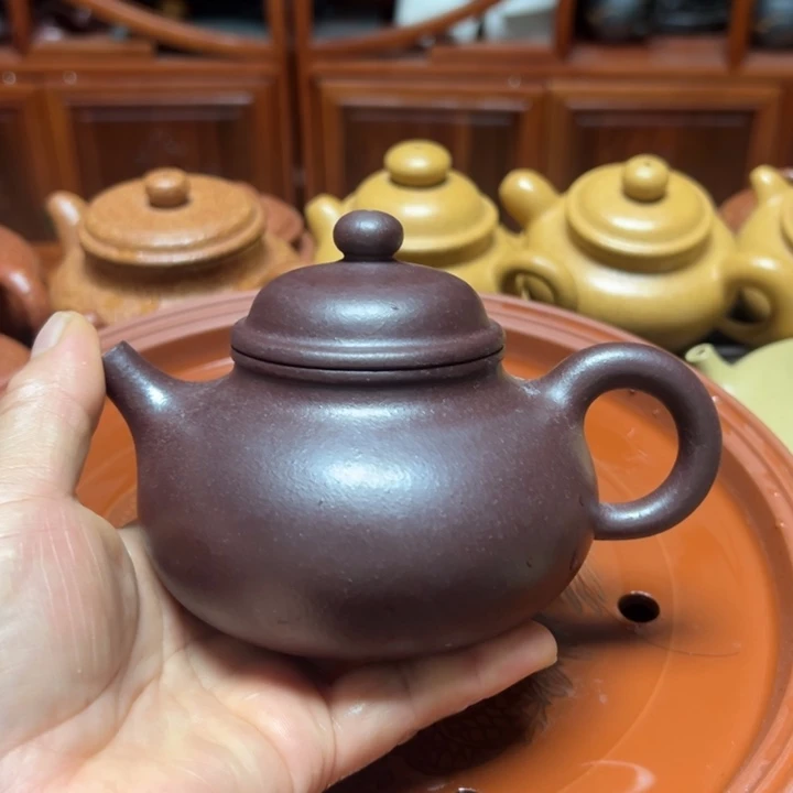 太***通紫砂茶杯宜兴原矿石红泥料