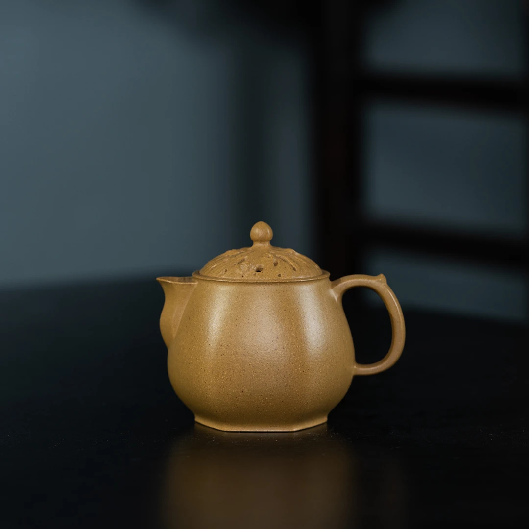 珽珽茶器【盛丰源&砂界 】六方玉炉  黄金段泥 150cc紫砂壶*S