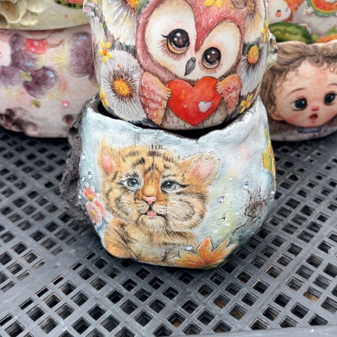 红陶花*贝266花盆2个