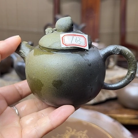 戬谷龙窑柴烧茶壶163