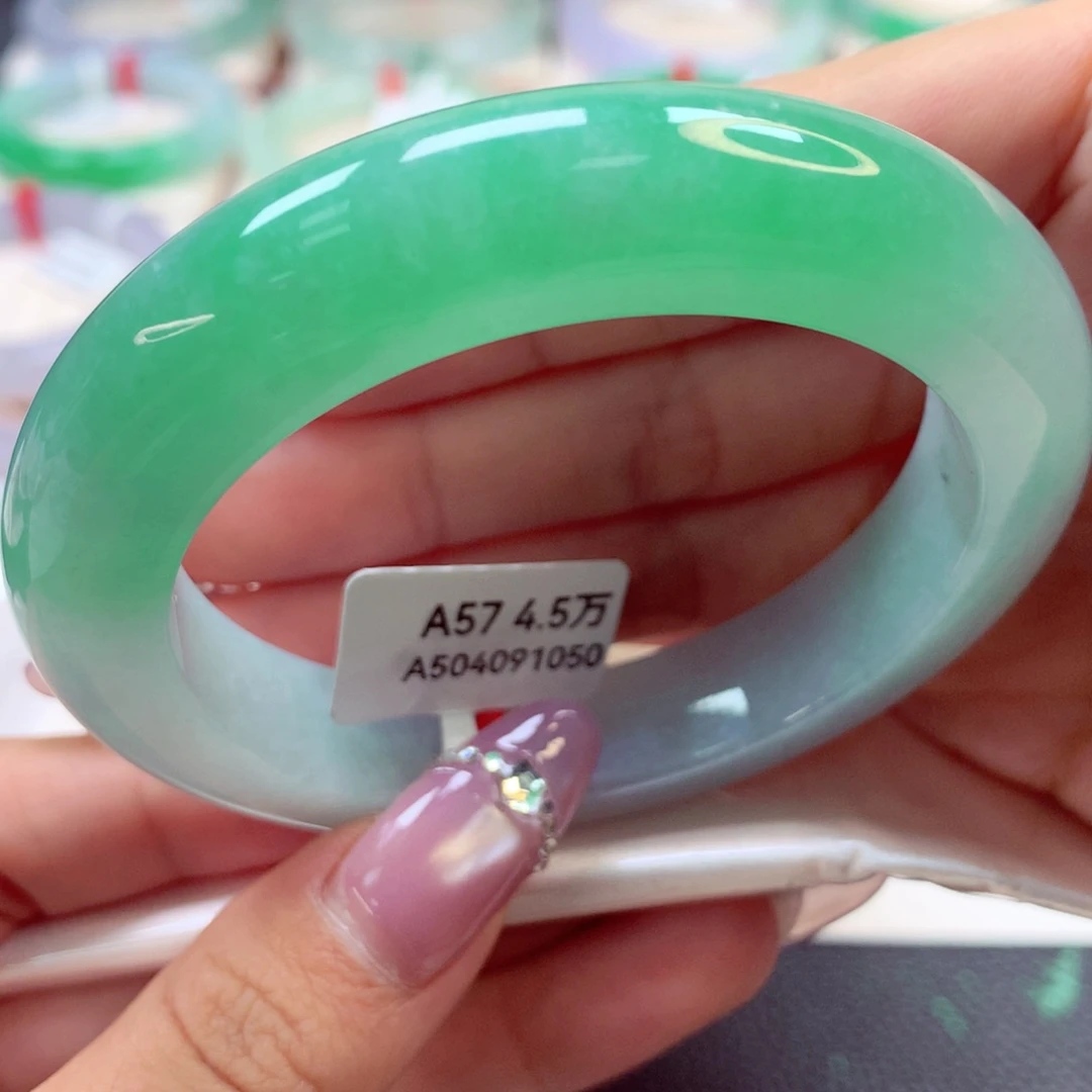 未镶嵌手镯翡翠泥鳅背27号66