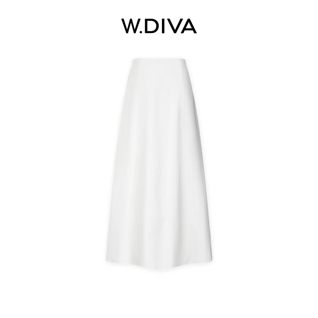 W.Diva【奏鸣曲】日本进口坯布花苞A摆半裙白色优雅松驰感53K142949