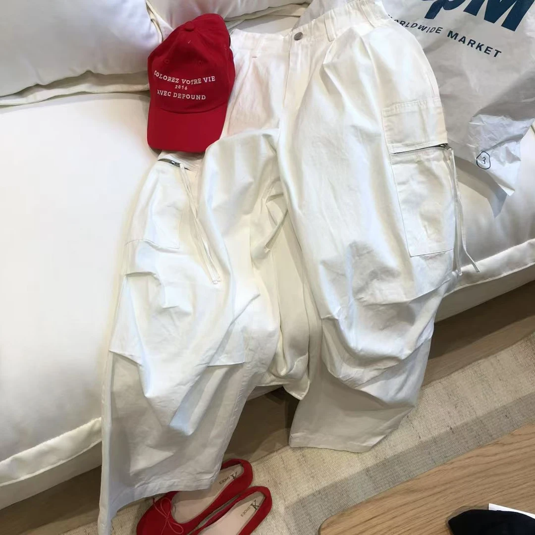 路一.韩国 Seoul  机能风辣妹 拉链松紧休闲裤 DP20250127013