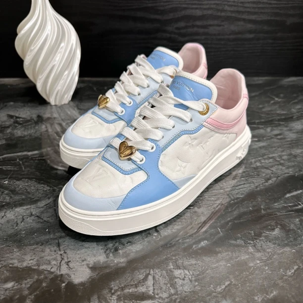 95新 LouisVuitton/路易威登 37.5码/马卡龙拼接松糕休闲鞋/97新