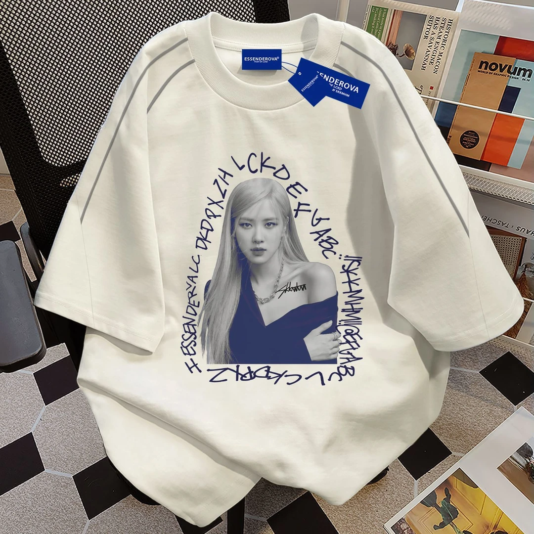 100%纯棉美式高街潮流印花短袖t恤男女夏季爆款学生圆领情侣上衣