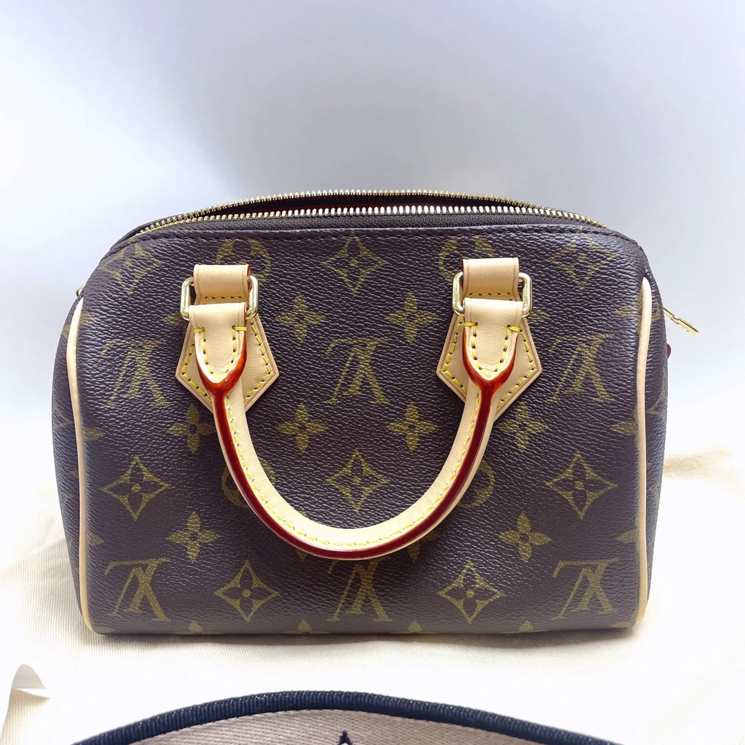 未使用 LouisVuitton/路易威登 经典老花拼奶茶色单肩包25年2月票